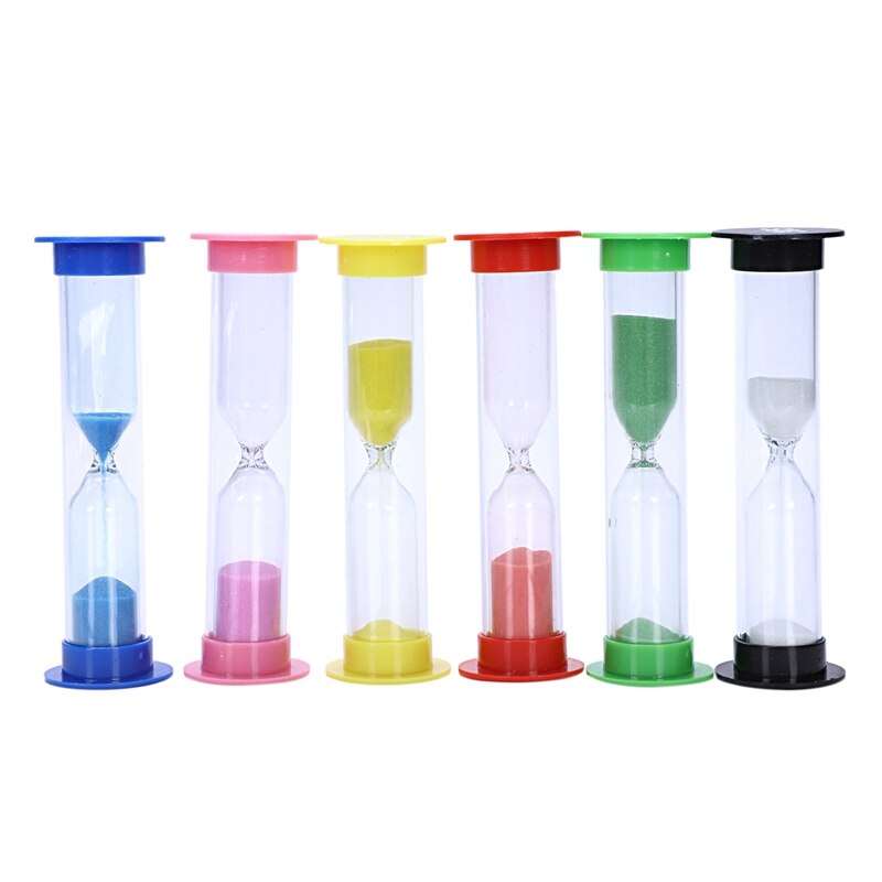 Sand Timer Set 30sec / 1min / 2mins / ins / 4 mins / 5 mins- Mini Colorful Sandglass Hourglass, Sand Clock Timer, Tooth Brushi