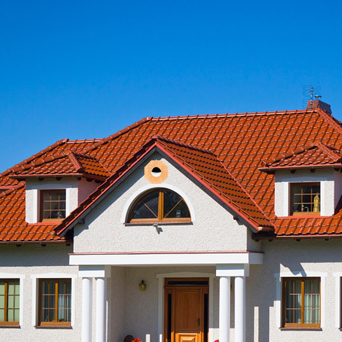 Traditional Chinese Feng Shui Bagua Mirror Wooden Lucky Dent Convex Bagua FengShui Mirror Home Decoration Mirror