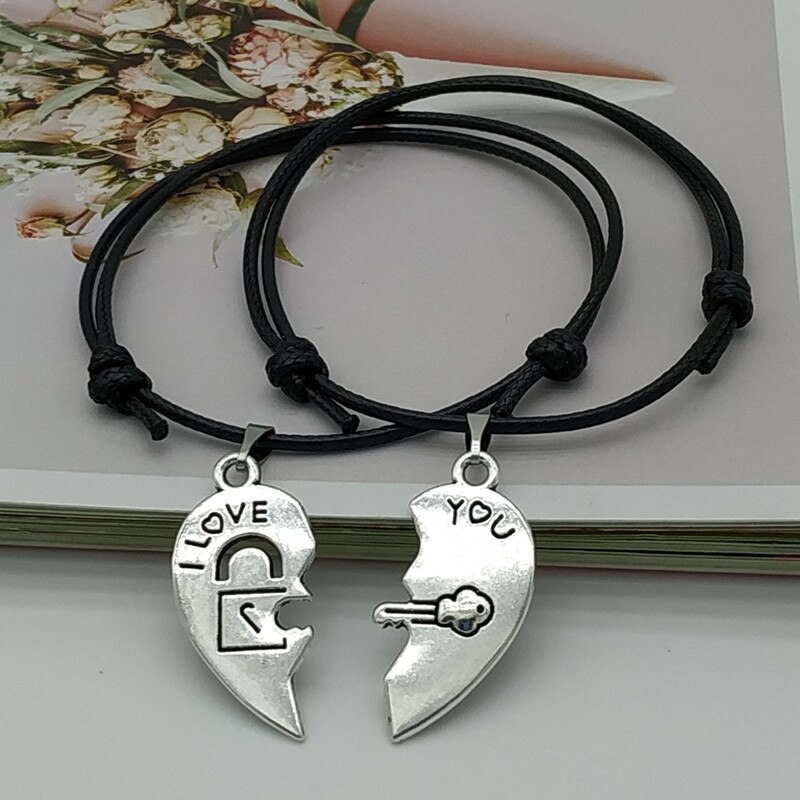 Bracelet Yin Yang de Style chinois pour hommes et femmes, 2 pièces, noir et blanc, corde ajustable, bijoux à la ,: C