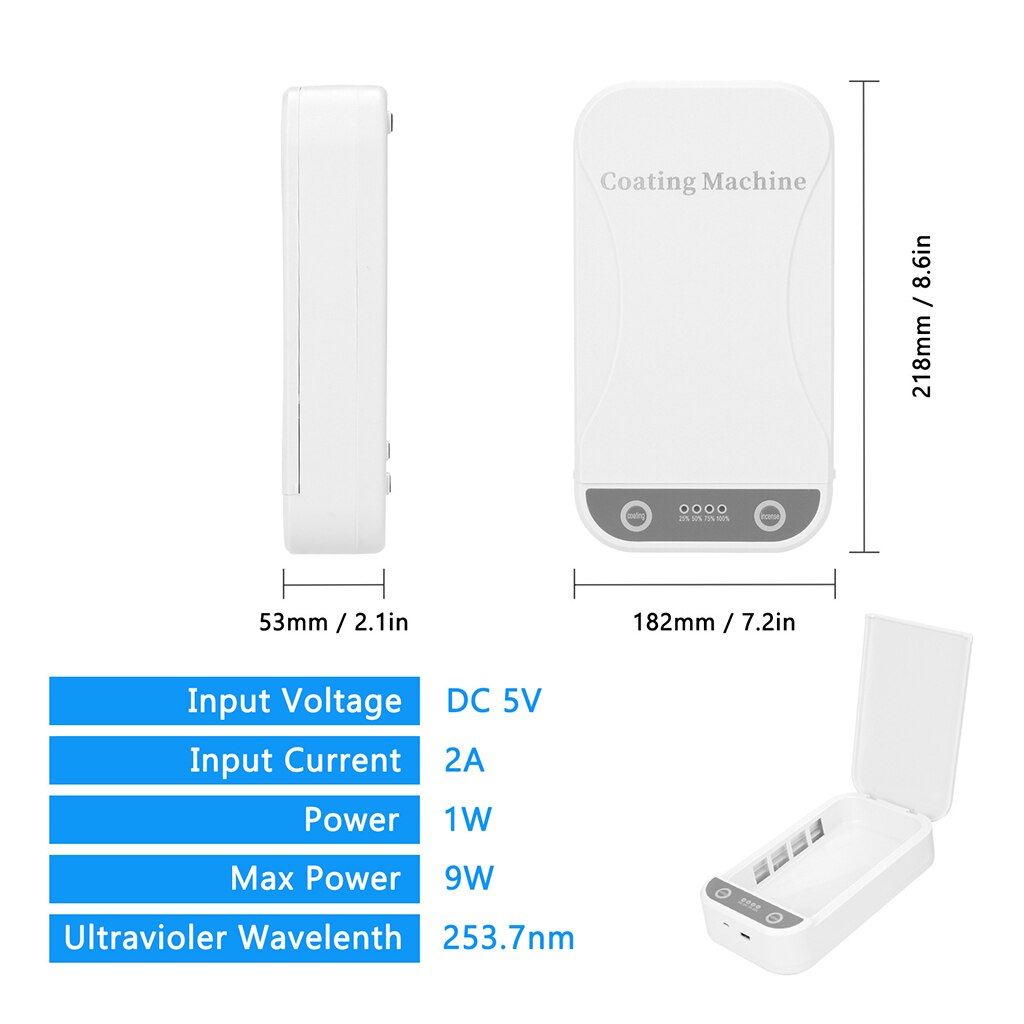 Jóias de celular uv ultravioleta esterilizador desinfetante caixa desinfecção caso esterilizar diariamente