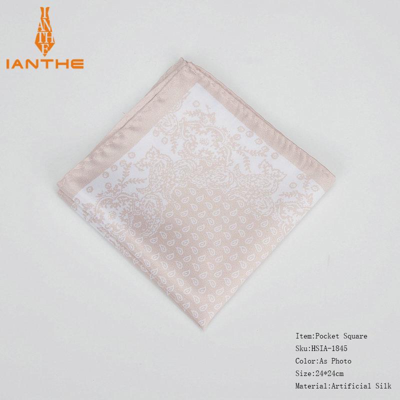 Neue herren Taschentuch Vintage Paisley Druck Tasche Platz Weiche Seide Taschentücher Hochzeit Party Business Hanky Brust Handtuch: IA1845