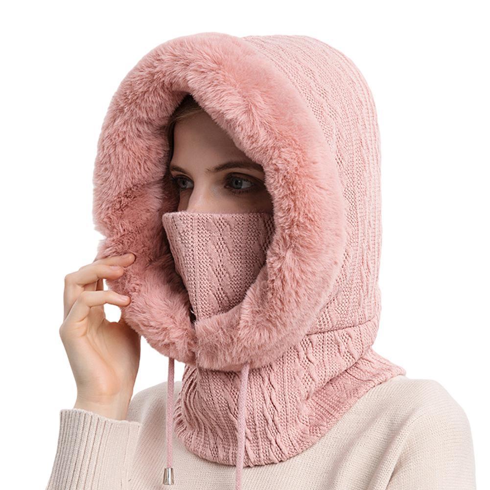 Dicke Warme Winter Hütte Haube Kalt-nachweisen Ski Deckel warm Kalt-beweis Headwear Schal Integrierte Winddicht Hütte Bergsteigen F V1u2