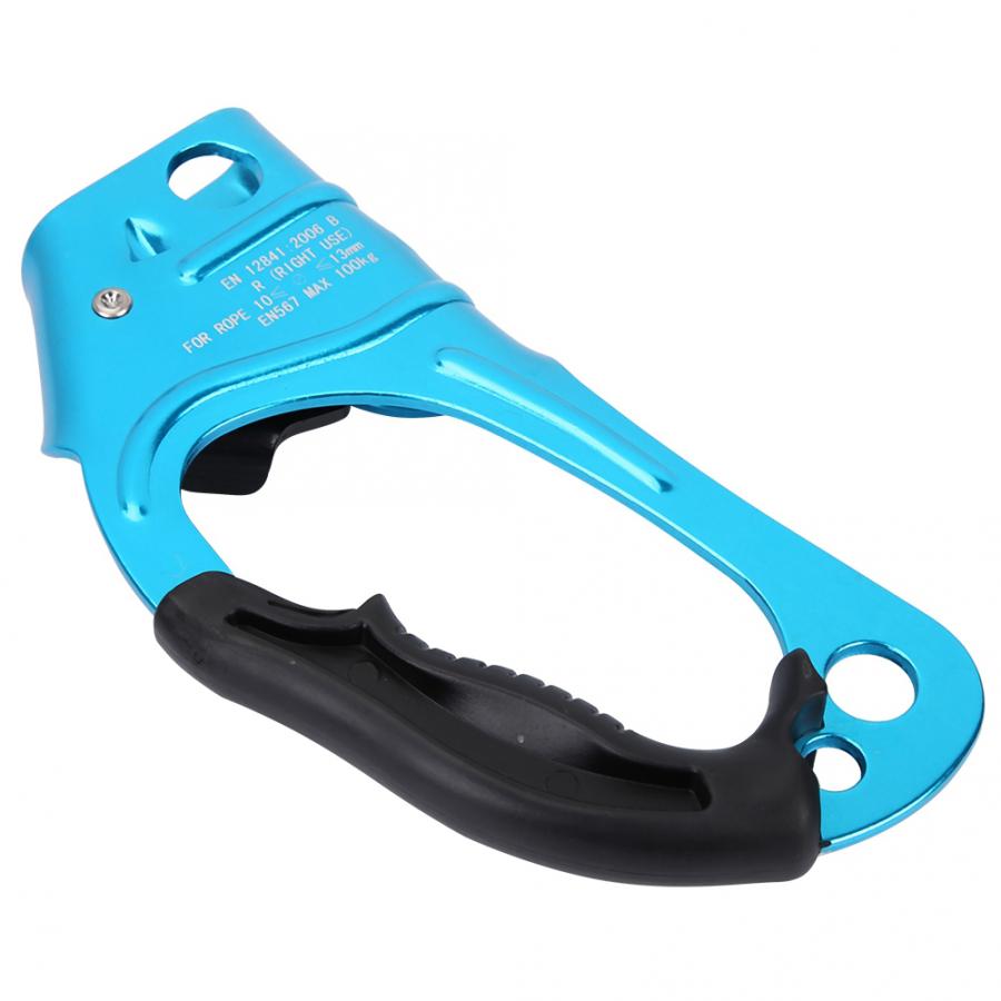 Professionele Outdoor Alpinisme Klimmen Rechterhand Ascender Descender Greep Klem Voor 8-13 Mm Touw Outdoor Snoeien Apparatuur