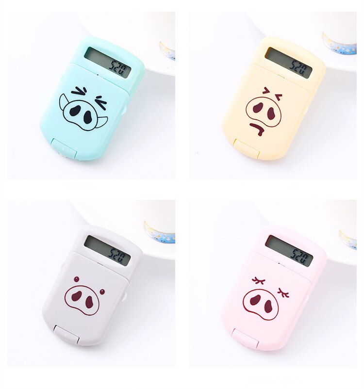 Portable Digit Calculator Kawaii Mini Calculator Pocket Size 8 Display Cartoon Cute Keychain Calculator Office Supplies