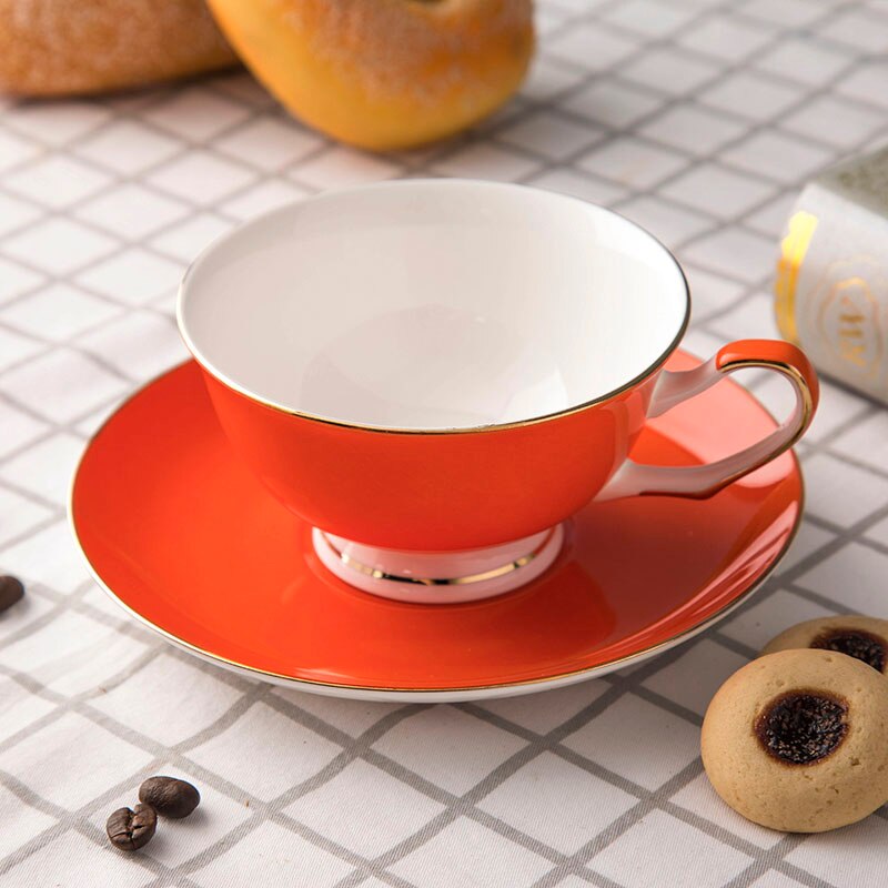 220ML, bunte knochen China kaffee tasse und untertasse einstellen, nespresso tasse einstellen, tazas Cafe termos kaffee becher, Cappuccino tasse einstellen