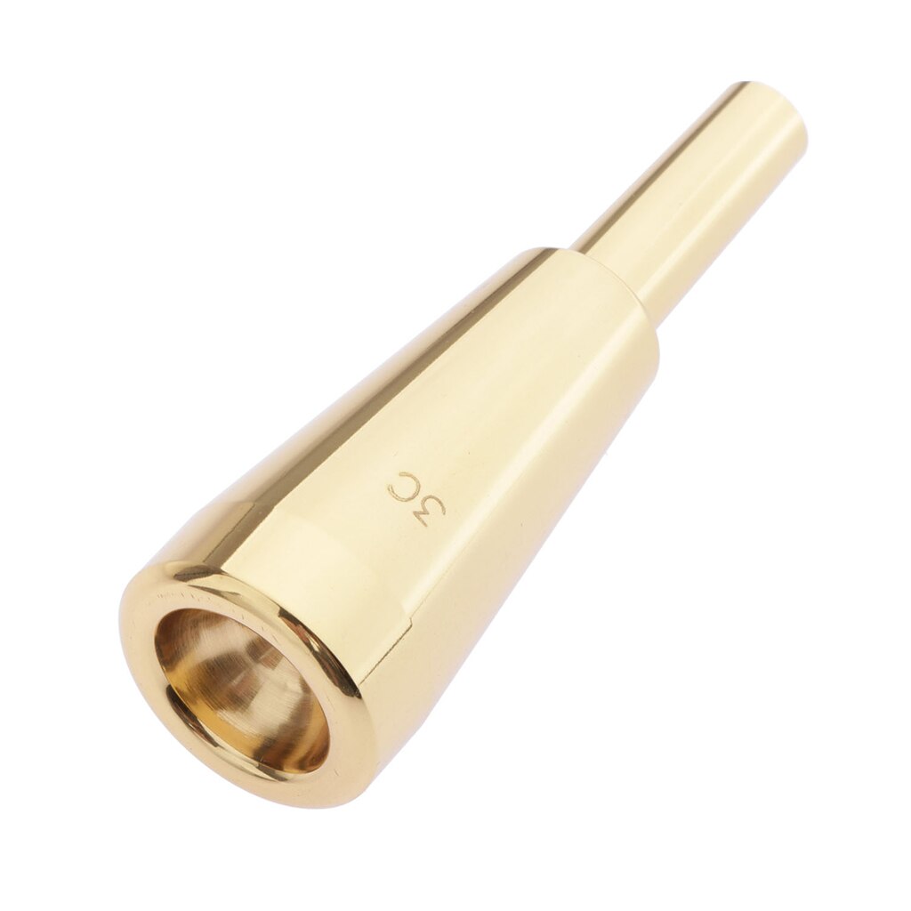 Gold Trumpet Mouthpiece, 3C Size for Bach Trumpet Parts Accessories Replace