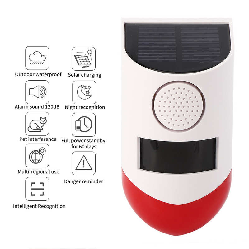 Solar Alarm Siren Solar Alarm Convenient Office for Home