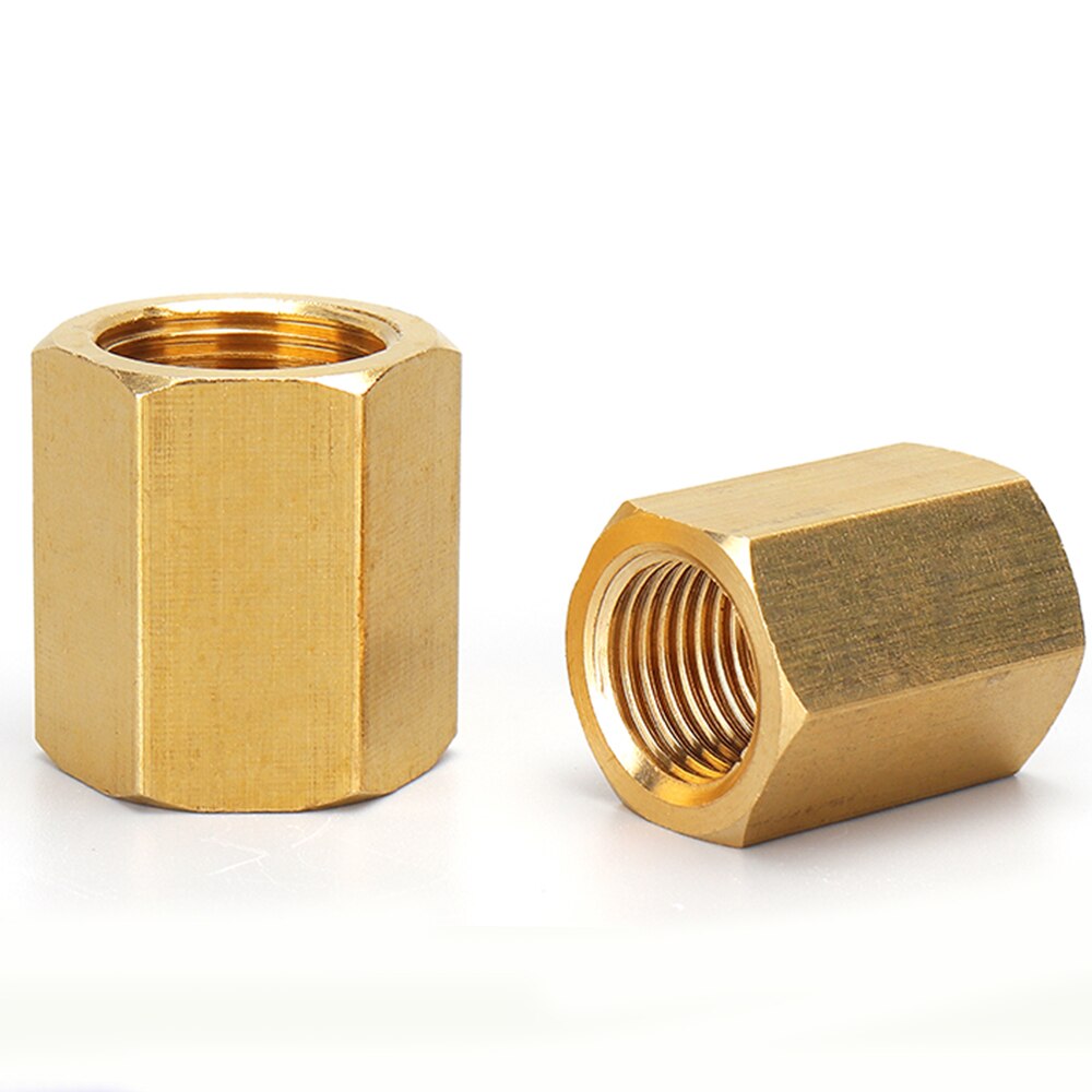 Messing Rohr Fitting Kupfer Schlauch Hex Kupplung Koppler Schnelle Connetor Innengewinde 1/8 &quot;1/4&quot; 3/8 &quot;1/2&quot; 3/4 &quot;BSP Für Wasser Kraftstoff Gas