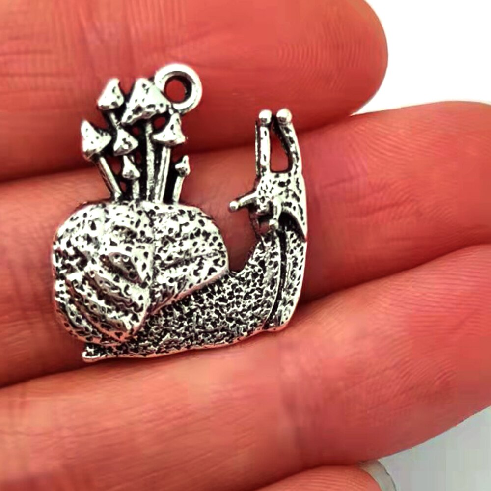 5 uds lindo tres setas bosque colgante encanto joyería de setas fantasía elfos encantos de hadas bosque para DIY mujeres hombre Accesorios: Violeta