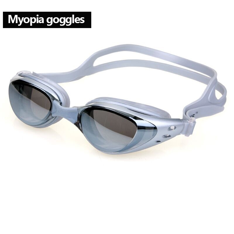 350 Graden Professionele Siliconen Bijziendheid Zwembril Anti-fog UV Zwemmen Bril Met Oordopje Dioptrie Sportbrillen