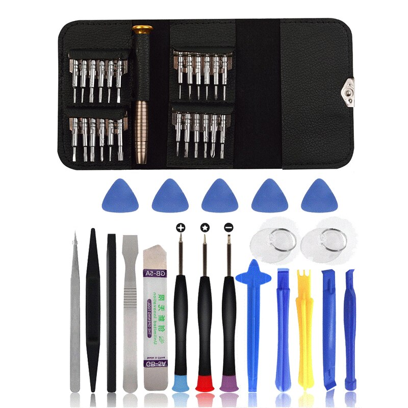 25 In 1 Cell Phones Opening Pry Mobile Phone Repair Tool Kit Screwdriver Set For Iphone Samsung Xiaomi Accessory Bundles: 45 in 1