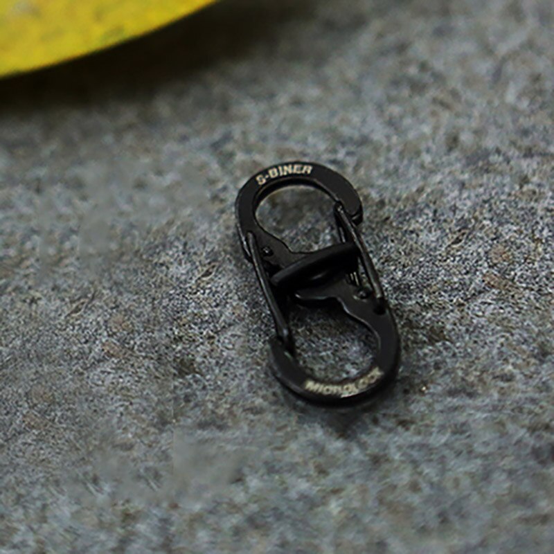 5pcs Portable Stainless Steel Type Carabiner With Lock Anti-Theft Outdoor Camping Backpack Buckle Tool Mini Keychain Hook