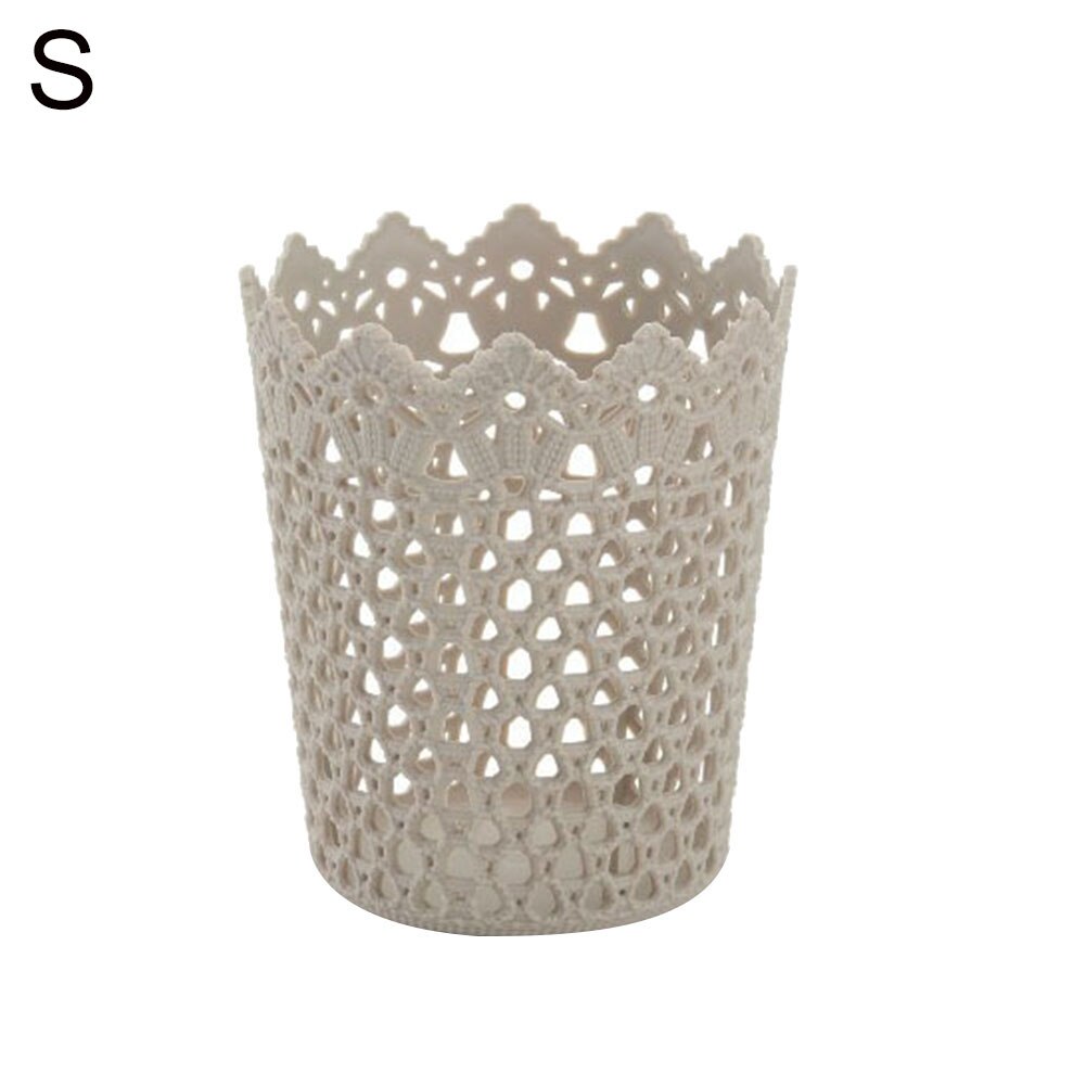 Plast hul blomst cylinder pen blyant børste holder opbevaring desktop organizer: Let kaffe / S