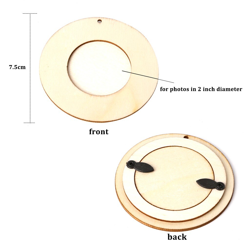 10pc cadre Photo Photo bricolage artisanat en bois avec corde suspendue décoration 1 ensemble * cadre en bois 1 ensemble * cordes bois robuste