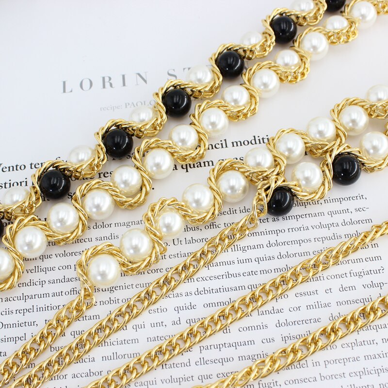 2022 hanfu belt women simulated pearl belts alloy chain belts waistband women dresses clothing female accessories