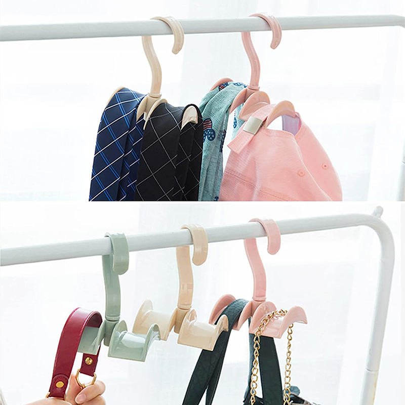 Multifunktions-Schranktasche, Aufbewahrungsregal, Drehung, Schal, Krawattenaufhänger, Geldbörsenhaken, Kleiderschrank, Gürtelhaken, Kleiderschrank, Handtasche, Organizer