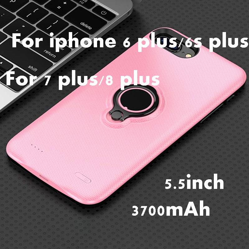 2500 Mah/3700 Mah Slanke Ultra Dunne Batterij Case Voor Iphone 8 7 6 6 S Power Bank Backup oplader Voor Iphone 6 6 S 7 8 Plus Cover: 6 6s 7 8 Plus Pink