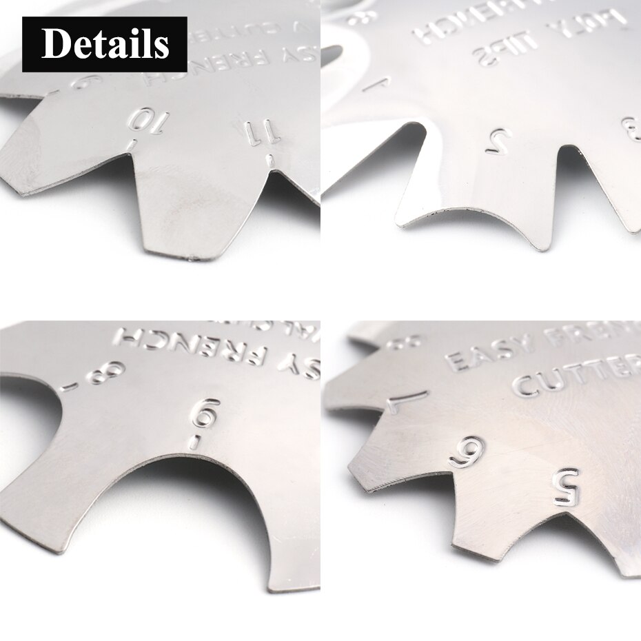 Facile français sourire Cutter ligne Nail Art bord métal tondeuses pochoir ongles formes Clipper manucure modèle outils accessoires TR1834
