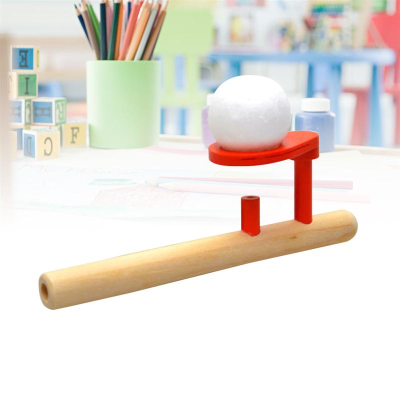 Classic Wooden Games Floating Blow Pipe & Balls Balance Blowing Toys Fun Stress Reliever for Kids Children Toddler