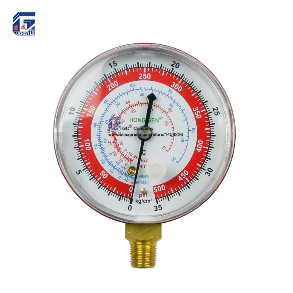 Manometre R134a Haute (Rouge) Manomètre pour Air Conditionné RÉFRI... – Grandado