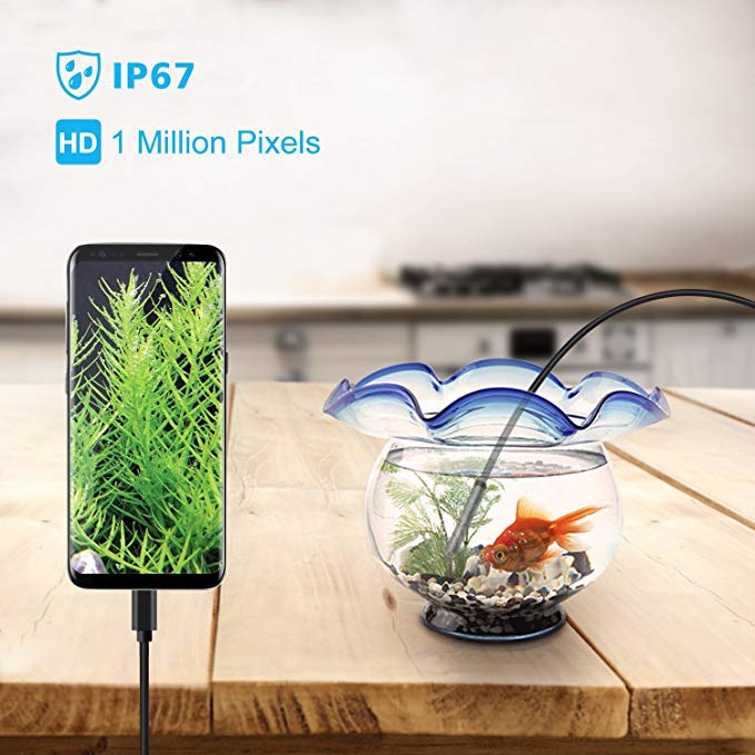 7mm 1/2/5m Flexible Snake Inspection Camera Waterproof Video Borescope for Smartphone USB Windows PC Endoscope Camera