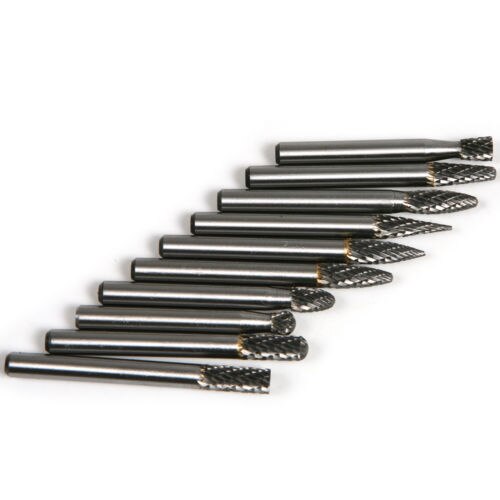 10pc 6mm Kopf hartmetall Gitter für Dreh Bohrer Hartmetall rotierend Gitter Punkte Datei Schleifer Cutter bisschen 6mm schaft