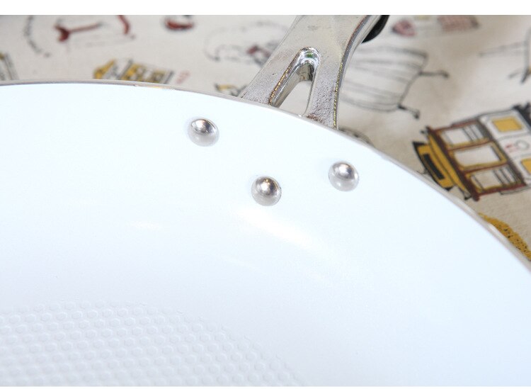 White ceramic coating Thick 28cm pan Non-stick frying pan Frying pan 2 pcs.