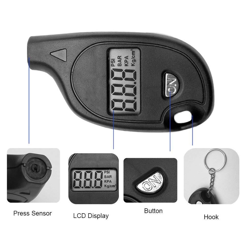 Medidor de presión de aire inalámbrico Digital HiMISS, medidor de seguridad para coche, probador de neumáticos para Sensor de presión de rueda automático