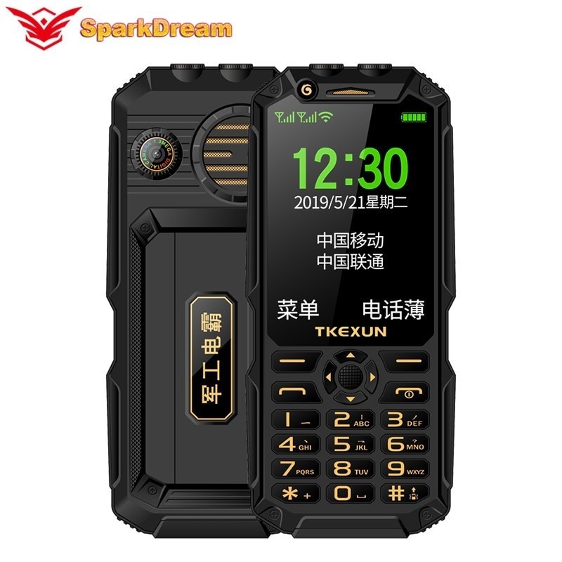 TKEXUN Q8A Push del Tasto Del Telefono Mobile 3.0 "Accumulatori E Caricabatterie Di Riserva WIFI Dual SIM Card MP3 MACCHINA FOTOGRAFICA di Alto Livello Torcia Elettrica Grande Altoparlante A Buon Mercato cellulare