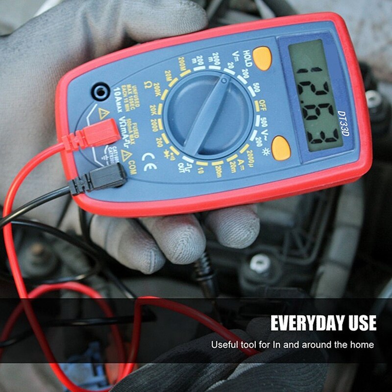 -DT33D Multimeter AC DC Voltage LCD Digital Multimeter Resistance Meter Diode Tester