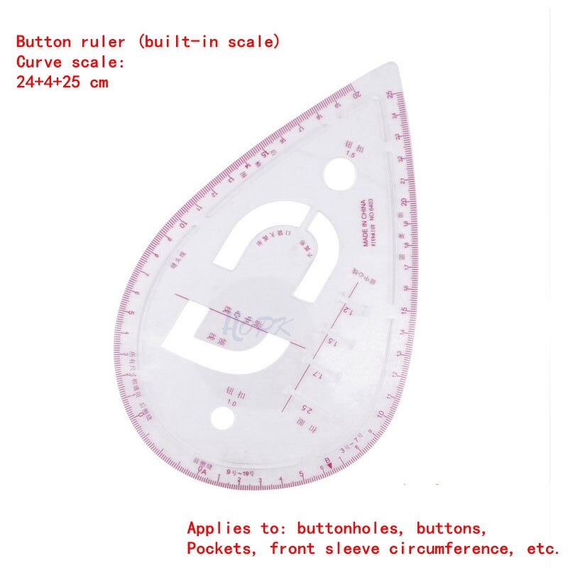 7Pcs/Set Plastic French Curve Metric Sewing Ruler Measure For Dressmaking Tailor Grading Rule Pattern Making