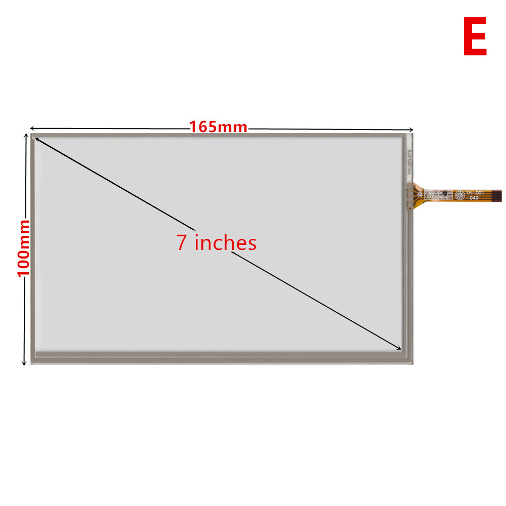 7 inch AT070TN92 V.X AT070TN90 LCD Screen Car Display 165*100 4-wire Resistive Touch Screen Car Navigation DVD LCD: Red