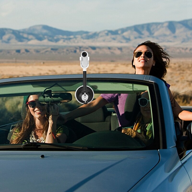 Para insta360 go polegar câmera adaptador base + suporte do carro