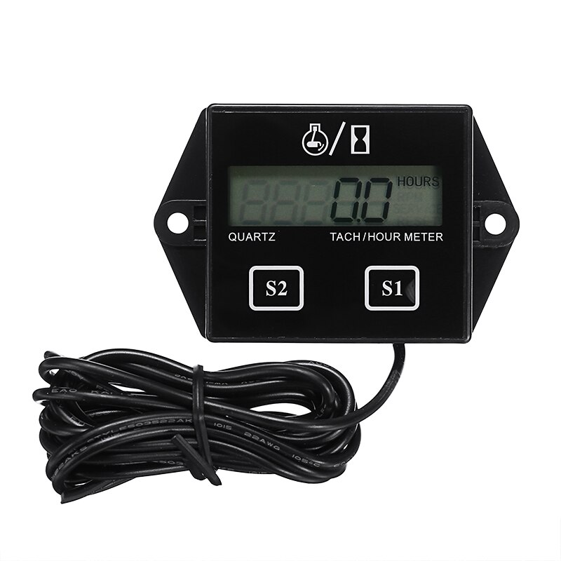 For 2/4 Stroke Engines 1pc Small Digital Engine Tachometer Portable Motorcycle Car Motor Strokes Replaceable Battery Mayitr
