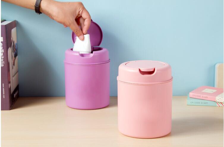 1PC Mini desktop trash cans household clean trash cans trash bin cesto de lixo desk organizer garbage plastic bucket cubo basura