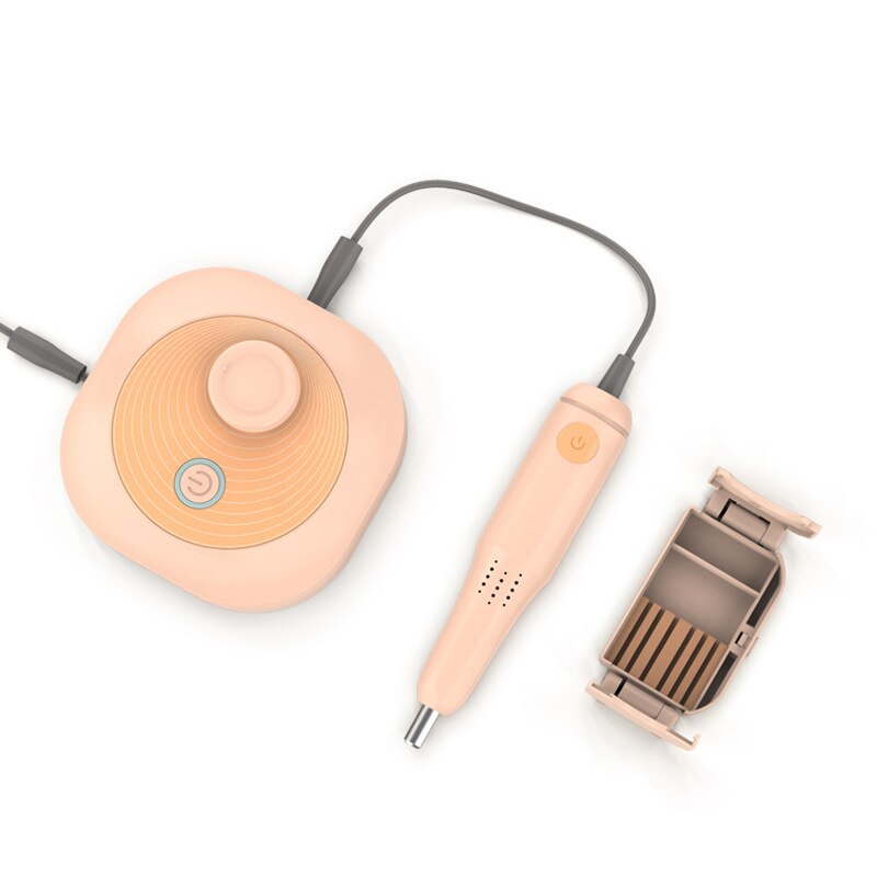 24W Multi-function Nail Polisher Smart Electric Nail Drill Machine Grinding Manicure Buff Nail Nail Art Tool: Orange