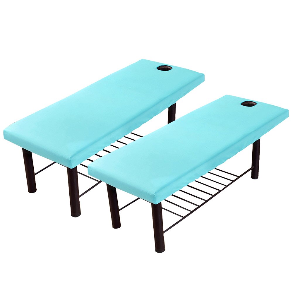 Elastisk massagebriks allround wrap forpart huldæksel genanvendeligt salonsengelagen firkantet hovedmonteret polyester blødt solidt