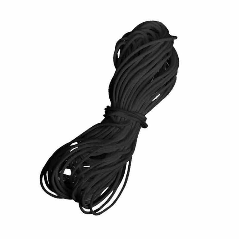 3Mm Zwart Wit Diy Gezichtsmasker Elastische Band Ronde Masker Elastische Koord Zachte Elastische Bands Rubber Oor Diy Masker naaien Accessoires: BLACK / 10M