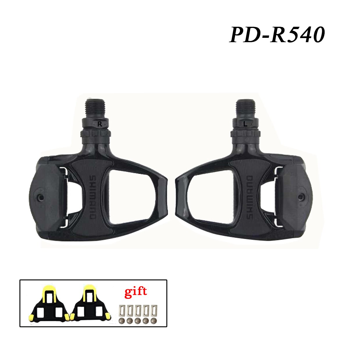 PD-R540 Pedaal Zelfsluitende Spd Pedalen Spd-Sl Fiets Racer R540 Pedaal Zwart Zilver Voor Racefiets spd Pedalen: Black