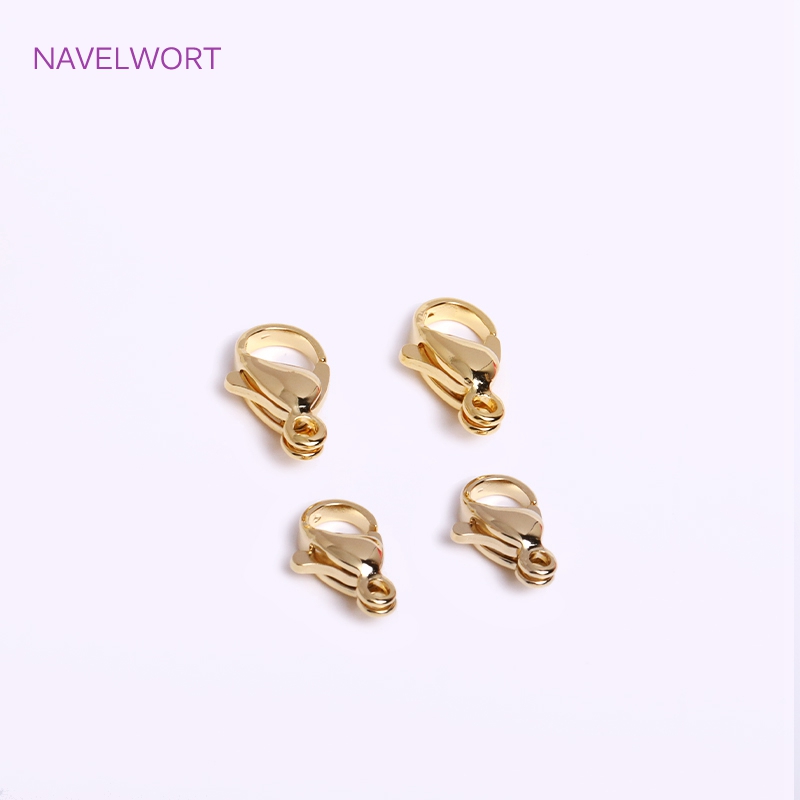 bisuteria materiales por mayor Cierres de langosta de acero inoxidable para fabricación de joyas, accesorios para fabricación de pulseras DIY, materiales de joyería al por mayor, 10mm/12mm