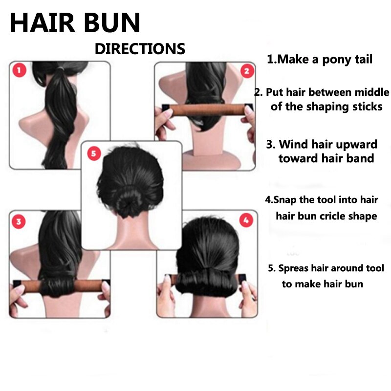 Moño mágico para hacer moños en el pelo para niña y mujer, máquina para hacer moños de Donut rápido y fácil, moño francés artesanal, 3 uds.
