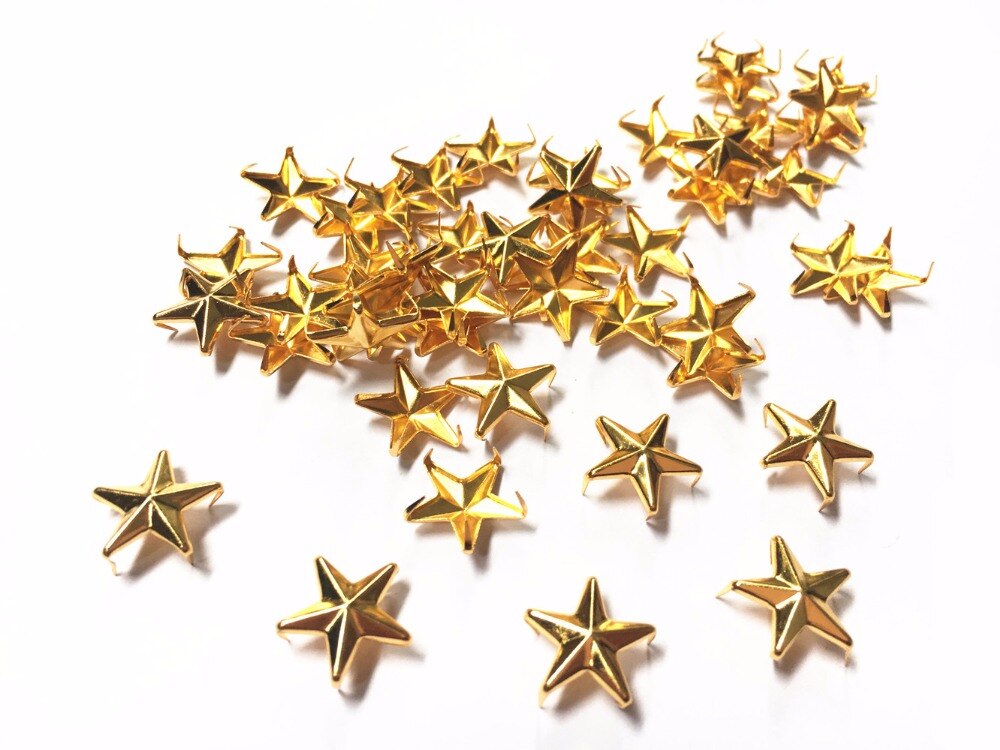 100 Pcs Star Studs Metalen Klauw Kralen Nailhead Punk Klinknagels Met Spikes (10mm)