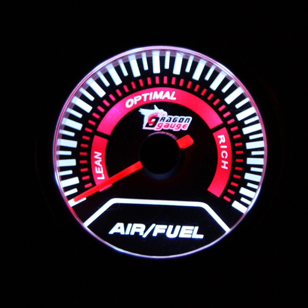 2" 52mm Digital Pointer White LED Narrowband Car Air Fuel Ratio Gauge Meter