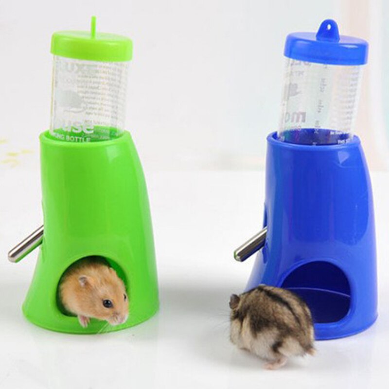 Hamster Drinker Drinking Water Set Anti-leakage 80ML 2-in-1 Cooling Room Hamster Supplies Hamster Water Bottle 1pc Random Color