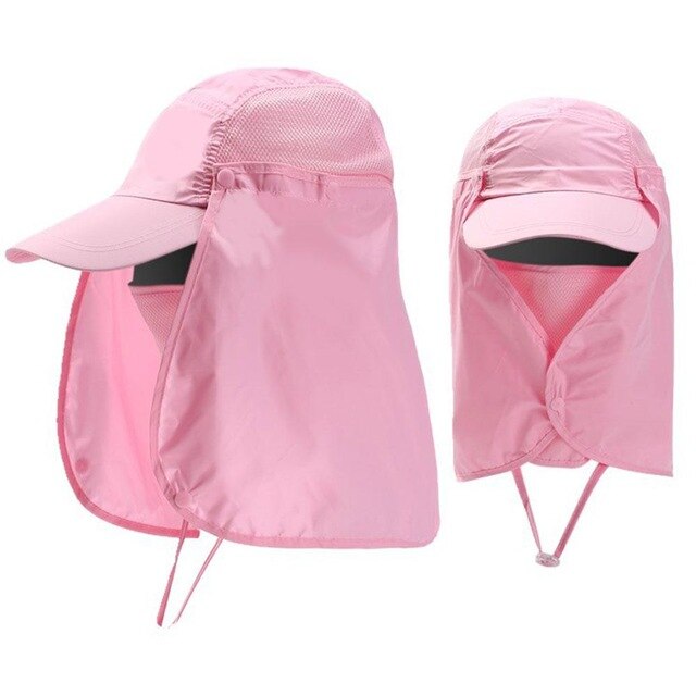 Duurzame koepel waterdichte stof kleding sport hoed baseball pet koelpet zonnekleppen zonnescherm hoed draagbaar: Roze