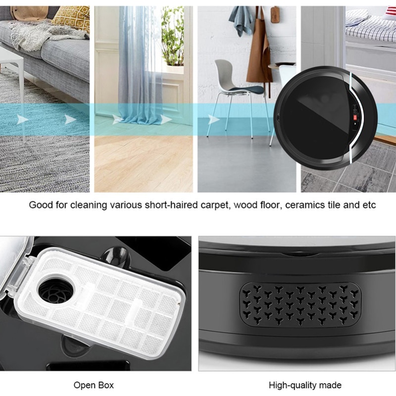 USB Rechargeable Automatic Vacuum Cleaner Robot for Home Office Dry and Wet Mopping Smart Sweeper Smart Floor Cleaning Robot