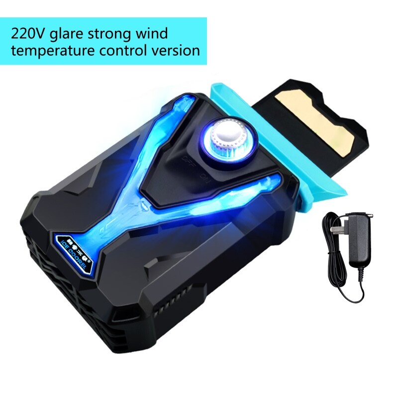Laptop Radiator Support Induced Draught Fan Side Draft Heat Dissipation Cooler: Strong wind version