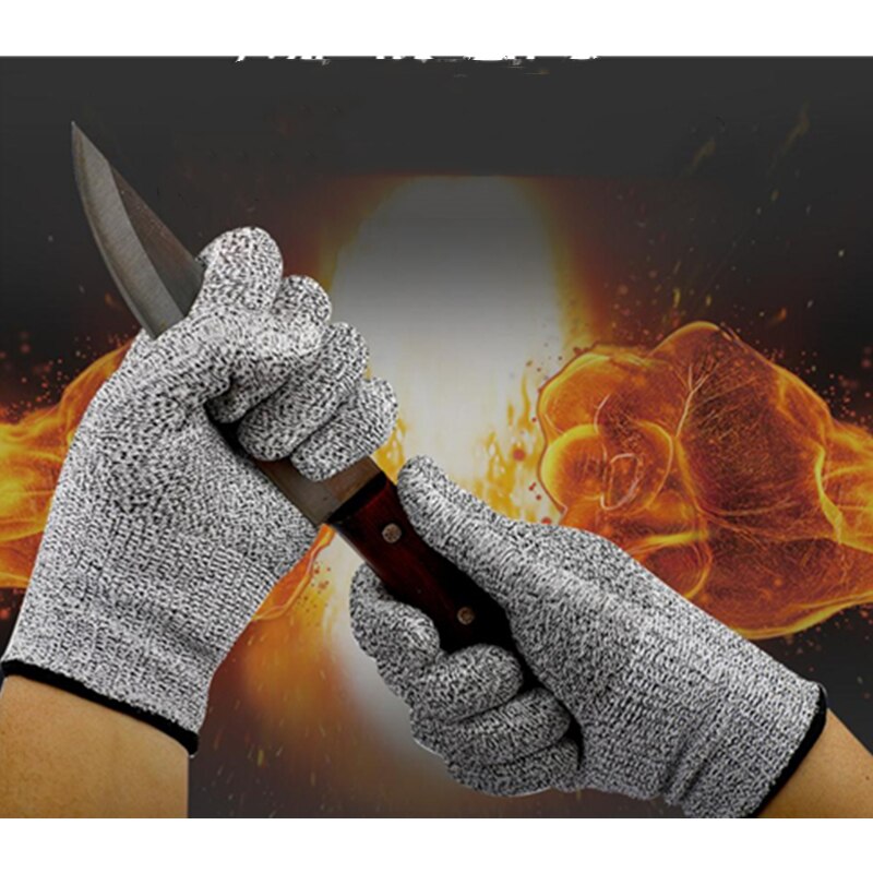 1 par udendørs fiskeri anti-cut handsker kniv skærebestandig beskyttelse touch screen anti-skrid ultra-tynde ståltrådshandsker