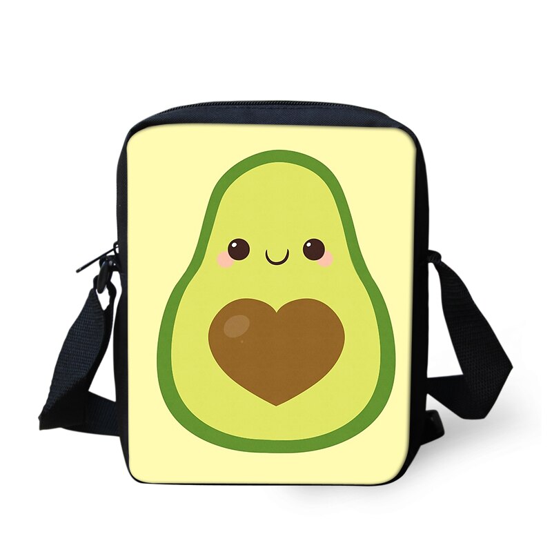 Nette Obst Avocado Schulter Bote Tasche Kühlen Sommer Umhängetasche für Mädchen Telefon Tasche Einkaufen Taschen Mochila Infantil