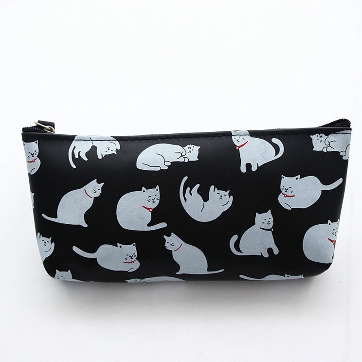 Cartuchera de gatos de lona, material escolar de PU de , precioso estuche de , útiles escolares: 3
